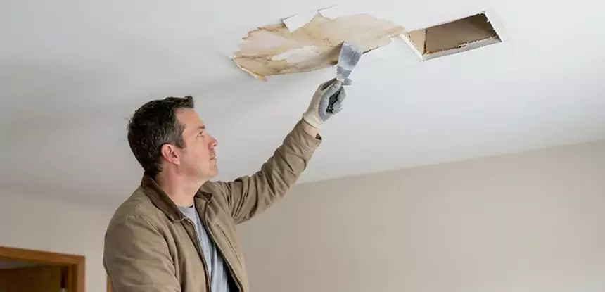 Ceiling Water Stain and Drywall Repair in Sautee Nacoochee